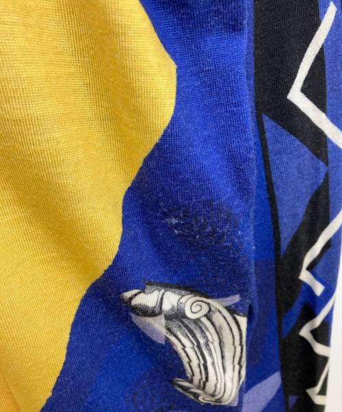VERSACE（ヴェルサーチェ）VERSACE (ヴェルサーチェ) 総柄ニット ブルー サイズ:46の古着・服飾アイテム