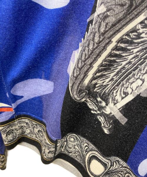 VERSACE（ヴェルサーチェ）VERSACE (ヴェルサーチェ) 総柄ニット ブルー サイズ:46の古着・服飾アイテム