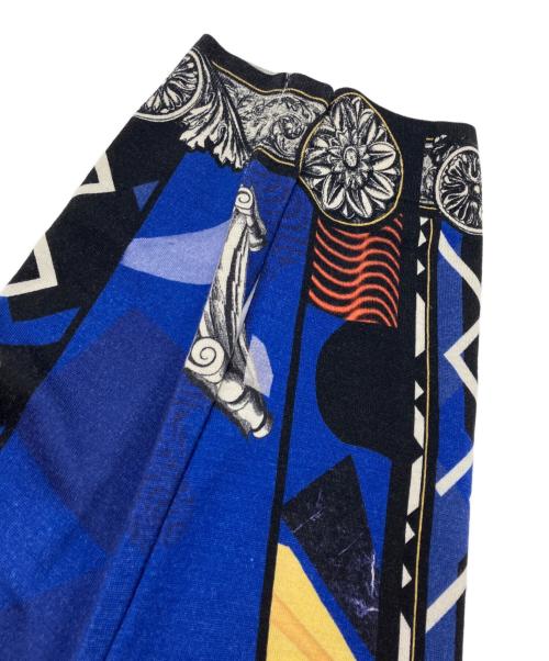 VERSACE（ヴェルサーチェ）VERSACE (ヴェルサーチェ) 総柄ニット ブルー サイズ:46の古着・服飾アイテム
