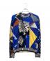VERSACE（ヴェルサーチェ）の古着「総柄ニット」｜ブルー