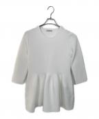 LE PHILル フィル）の古着「スポンディッシュペプラムニット」｜ホワイト