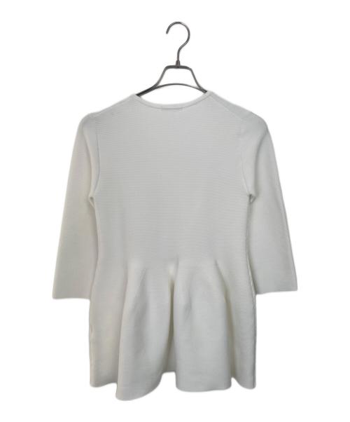 LE PHIL（ル フィル）LE PHIL (ル フィル) スポンディッシュペプラムニット ホワイト サイズ:Fの古着・服飾アイテム