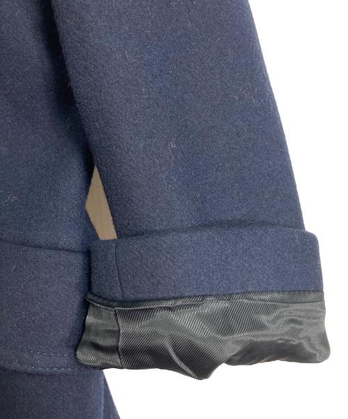 VERMEIL par iena（ヴェルメイユ パー イエナ）VERMEIL par iena (ヴェルメイユ パー イエナ) メルトンミリタリーロングコート　ロングコート　ウールコート　日本製 ネイビー サイズ:38の古着・服飾アイテム