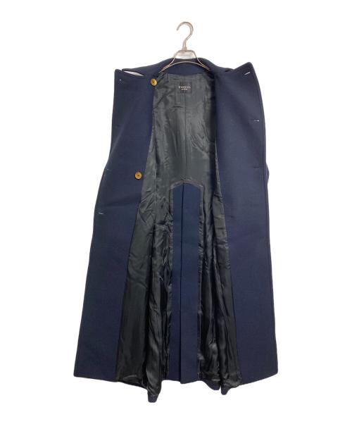 VERMEIL par iena（ヴェルメイユ パー イエナ）VERMEIL par iena (ヴェルメイユ パー イエナ) メルトンミリタリーロングコート　ロングコート　ウールコート　日本製 ネイビー サイズ:38の古着・服飾アイテム