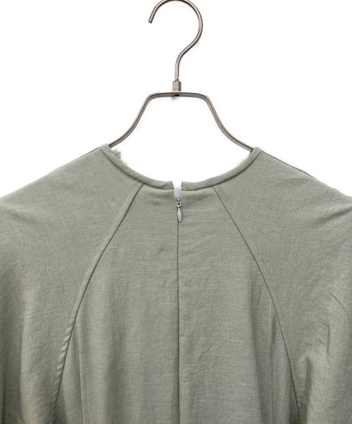 tactor（タクター）tactor (タクター) リネン混ギャザーワンピース カーキ サイズ:SIZE 0の古着・服飾アイテム