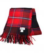 JOHNSTONS OF ELGINジョンストンズオブエルガン）の古着「大判カシミヤストール」｜レッド