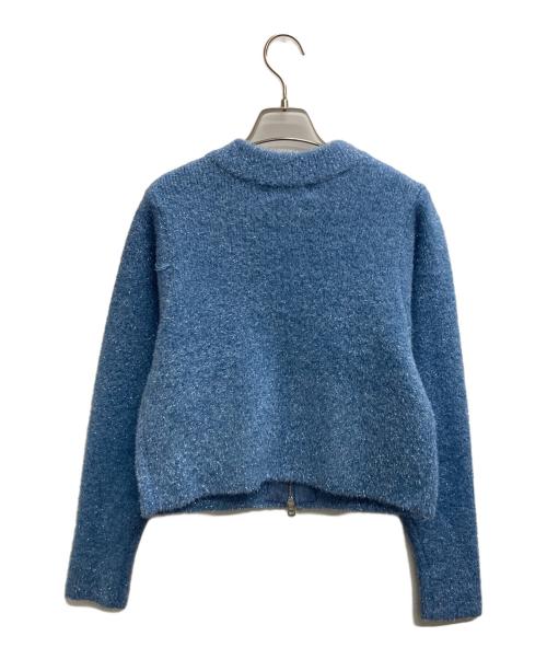 Adam et Rope（アダム エ ロペ）Adam et Rope (アダム エ ロペ) ラメニットカーディガン ブルー サイズ:Fの古着・服飾アイテム