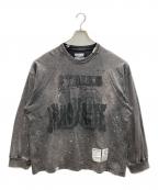 MAISON SPECIALメゾンスペシャル）の古着「Strike Prime Over Crew Neck Long Sleeve T-Shirt」｜グレー
