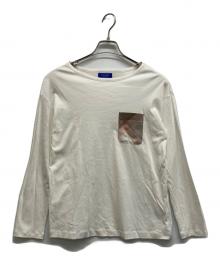 BLUE LABEL CRESTBRIDGE（ブルーレーベルクレストブリッジ）の古着「コットンスムースポケットTシャツ」｜ホワイト