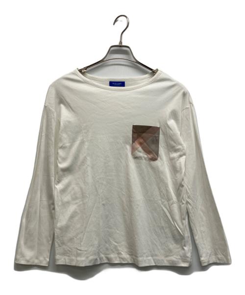 BLUE LABEL CRESTBRIDGE（ブルーレーベルクレストブリッジ）BLUE LABEL CRESTBRIDGE (ブルーレーベルクレストブリッジ) コットンスムースポケットTシャツ ホワイト サイズ:40の古着・服飾アイテム