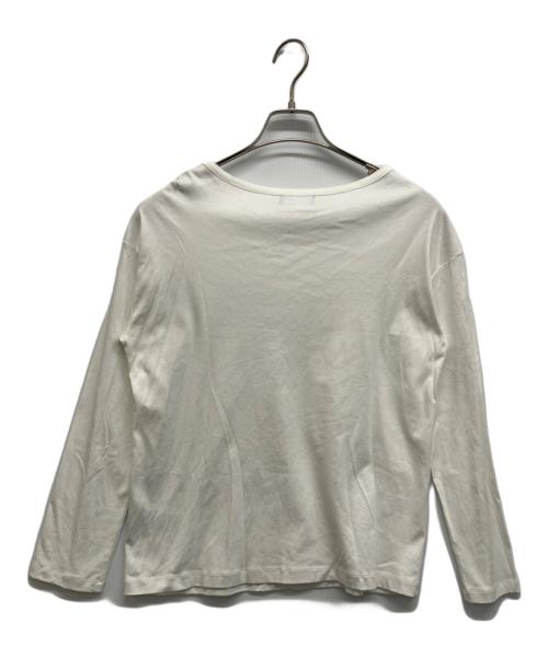 BLUE LABEL CRESTBRIDGE（ブルーレーベルクレストブリッジ）BLUE LABEL CRESTBRIDGE (ブルーレーベルクレストブリッジ) コットンスムースポケットTシャツ ホワイト サイズ:40の古着・服飾アイテム
