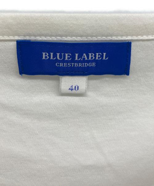 BLUE LABEL CRESTBRIDGE（ブルーレーベルクレストブリッジ）BLUE LABEL CRESTBRIDGE (ブルーレーベルクレストブリッジ) コットンスムースポケットTシャツ ホワイト サイズ:40の古着・服飾アイテム