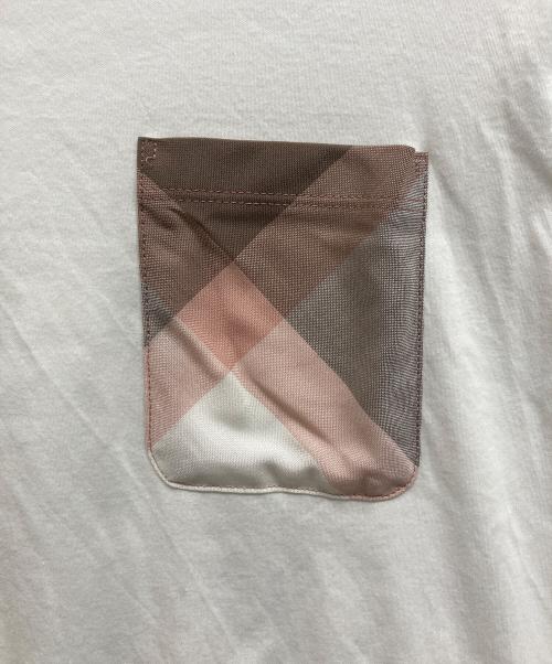 BLUE LABEL CRESTBRIDGE（ブルーレーベルクレストブリッジ）BLUE LABEL CRESTBRIDGE (ブルーレーベルクレストブリッジ) コットンスムースポケットTシャツ ホワイト サイズ:40の古着・服飾アイテム