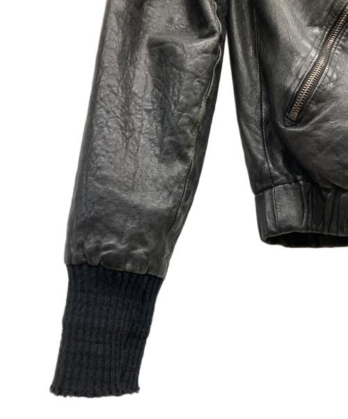 GIORGIO BRATO（ジョルジョブラッド）GIORGIO BRATO (ジョルジョブラッド) カウレザージャケット ブラック サイズ:48の古着・服飾アイテム