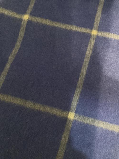 JOSHUA ELLIS（ジョシュア エリス）Joshua Ellis (ジョシュア エリス) カシミヤチェック大判マフラー ライトブルー サイズ:表記なしの古着・服飾アイテム