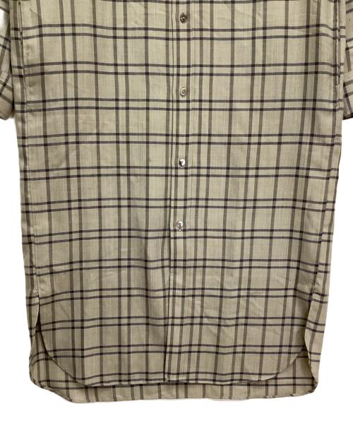 LE GLAZIK（ル グラジック）LE GLAZIK (ル グラジック) ウールチェック バンドカラーシャツワンピース グレー サイズ:36の古着・服飾アイテム