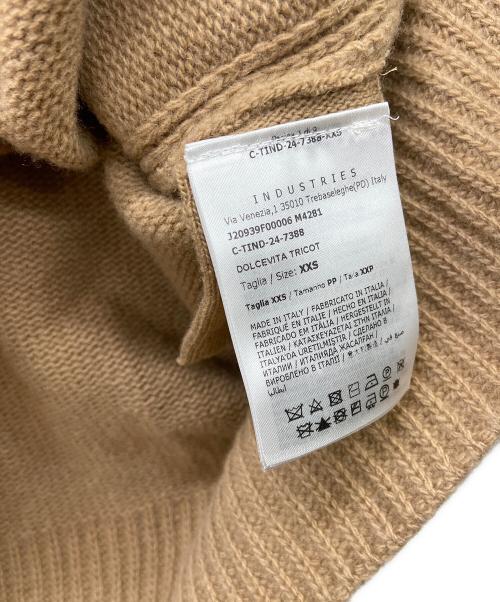 MONCLER（モンクレール）MONCLER (モンクレール) DOLCEVITAロゴウールカシミヤニット ブラウン サイズ:XXSの古着・服飾アイテム