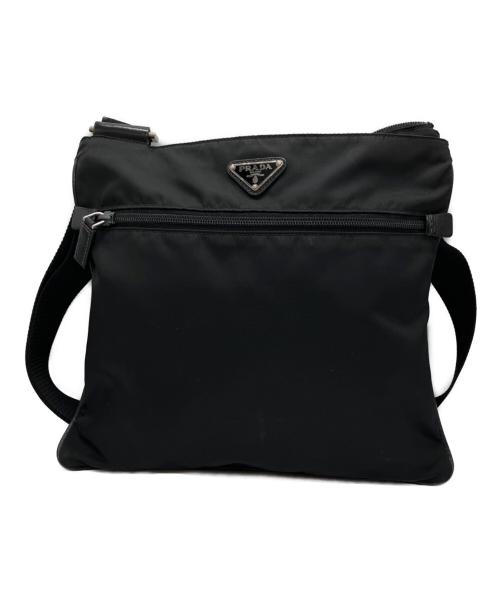 PRADA（プラダ）PRADA (プラダ) ナイロンショルダーバッグ ブラックの古着・服飾アイテム