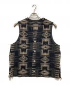 WILD LIFE TAILOR Adam et ROPE×PENDLETONワイルドライフテーラーアダム エ ロペ×ペンドルトン）の古着「総柄ベスト」｜ブラック