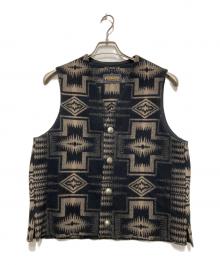 WILD LIFE TAILOR Adam et ROPE×PENDLETON（ワイルドライフテーラーアダム エ ロペ×ペンドルトン）の古着「総柄ベスト」｜ブラック