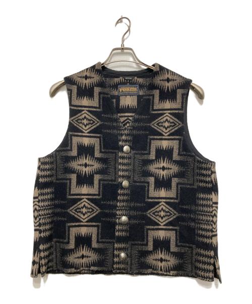 WILD LIFE TAILOR Adam et ROPE（ワイルドライフテーラーアダム エ ロペ）WILD LIFE TAILOR Adam et ROPE (ワイルドライフテーラーアダム エ ロペ) PENDLETON (ペンドルトン) 総柄ベスト ブラック サイズ:Ⅿの古着・服飾アイテム