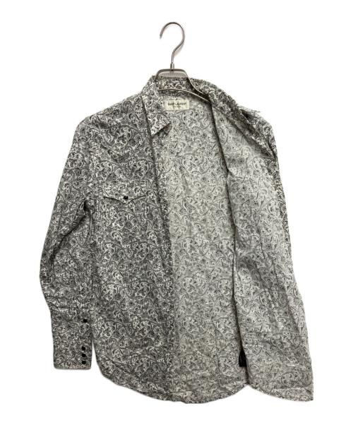 Saint Laurent Paris（サンローランパリ）Saint Laurent Paris (サンローランパリ) 総柄シャツ グレー サイズ:Mの古着・服飾アイテム