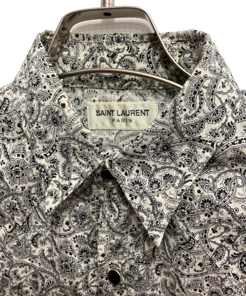 Saint Laurent Paris（サンローランパリ）Saint Laurent Paris (サンローランパリ) 総柄シャツ グレー サイズ:Mの古着・服飾アイテム