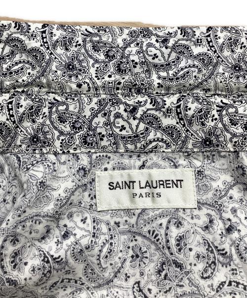 Saint Laurent Paris（サンローランパリ）Saint Laurent Paris (サンローランパリ) 総柄シャツ グレー サイズ:Mの古着・服飾アイテム