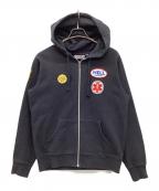 SUPREME×Hysteric Glamourシュプリーム×ヒステリックグラマー）の古着「17AW　Patches Zip Up Sweatshirt　コラボパッチ付ジップアップパーカー」｜ブラック