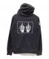 SUPREME (シュプリーム) Hysteric Glamour (ヒステリックグラマー) 17AW　Patches Zip Up Sweatshirt　コラボパッチ付ジップアップパーカー ブラック サイズ:M：17000円