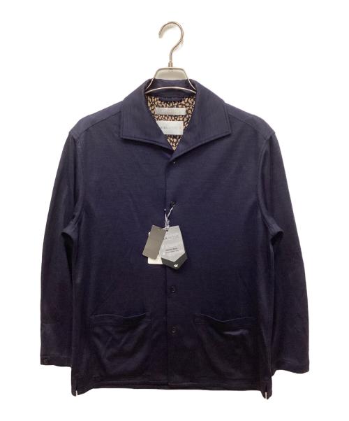 ESTNATION（エストネーション）ESTNATION (エストネーション) ウールジャージー シャツジャケット ネイビー サイズ:M 未使用品の古着・服飾アイテム