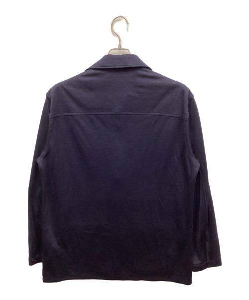 ESTNATION（エストネーション）ESTNATION (エストネーション) ウールジャージー シャツジャケット ネイビー サイズ:M 未使用品の古着・服飾アイテム