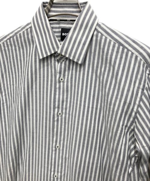 BOSS（ボス）BOSS (ボス) レギュラーフィットシャツ グレー サイズ:Mの古着・服飾アイテム
