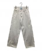 SERGE de bleuサージ デ ブルー）の古着「KHUFU3 ワイドデニムパンツ」｜アイボリー