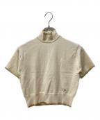 Christian Diorクリスチャン ディオール）の古着「ハイネック半袖ニット」｜アイボリー