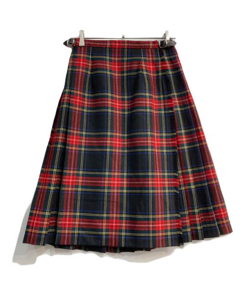 O'NEIL OF DUBLIN（オニールオブダブリン）O'NEIL OF DUBLIN (オニールオブダブリン) RAY BEAMS (レイ ビームス) チェック柄ラップスカート レッド×ブラック サイズ:US8の古着・服飾アイテム