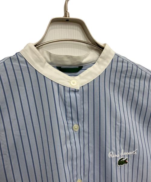 LACOSTE（ラコステ）LACOSTE (ラコステ) バンドカラーシャツドレス ブルー サイズ:38の古着・服飾アイテム