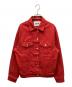 MSGM（エムエスジーエム）の古着「背面ロゴパッチデニムジャケット」｜レッド