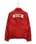 MSGM (エムエスジーエム) 背面ロゴパッチデニムジャケット レッド サイズ:38：4000円