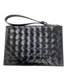 BOTTEGA VENETA（ボッテガベネタ）の古着「フラットポーチ」｜ブラック
