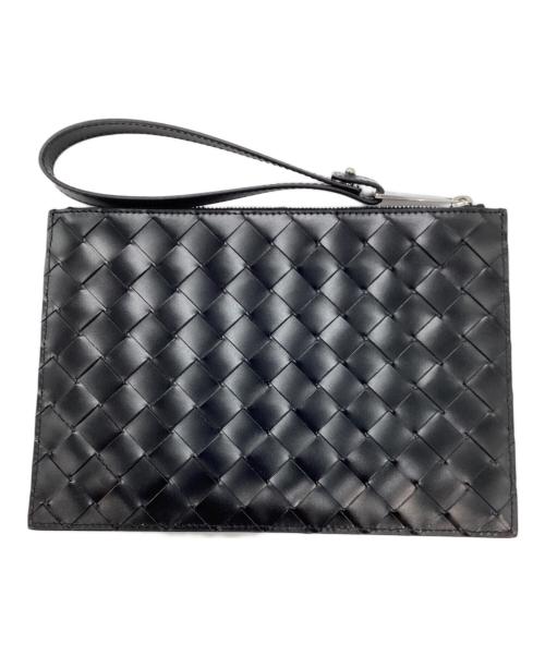 BOTTEGA VENETA（ボッテガベネタ）BOTTEGA VENETA (ボッテガベネタ) フラットポーチ ブラックの古着・服飾アイテム