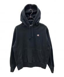 Champion REVERSE WEAVE（チャンピオン リバース ウィーブ）の古着「00s復刻PULLOVER HOODIE　古着」｜ブラック