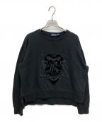 POLO RALPH LAURENポロ・ラルフローレン）の古着「ライオンエンブレム刺繍スウェット」｜ブラック