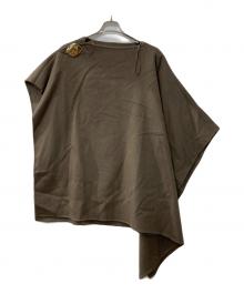 ZARA（ザラ）の古着「ZW COLLECTION CAPE WITH WOOL AND CLASP DETAIL」｜ブラウン