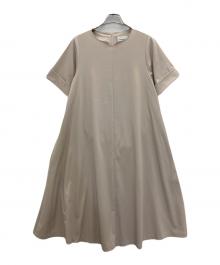 foufou（フーフー）の古着「プリミティブ半袖ワンピース」｜ベージュ