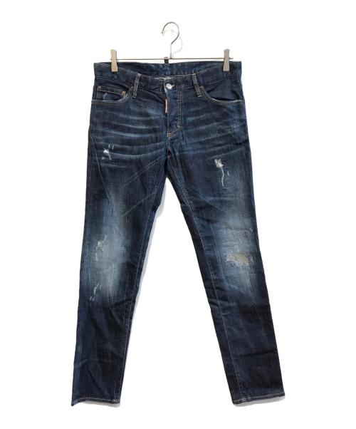 DSQUARED2（ディースクエアード）DSQUARED2 (ディースクエアード) Slim Jean　S71LB0173 インディゴ サイズ:48の古着・服飾アイテム