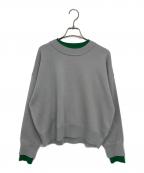 LE CERCLE par rope'ル セルクル パー ロペ）の古着「レイヤード風スウェットライクニットプルオーバー」｜グレー