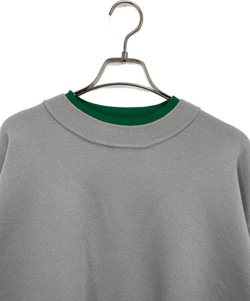 LE CERCLE par rope'（ル セルクル パー ロペ）LE CERCLE par rope' (ル セルクル パー ロペ) レイヤード風スウェットライクニットプルオーバー グレー サイズ:Fの古着・服飾アイテム