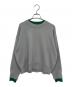 LE CERCLE par rope'（ル セルクル パー ロペ）の古着「レイヤード風スウェットライクニットプルオーバー」｜グレー