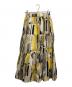 SACRA（サクラ）の古着「BRUSH PAINTING SKIRT（ブラッシュ　ペインティング　スカート）」｜イエロー